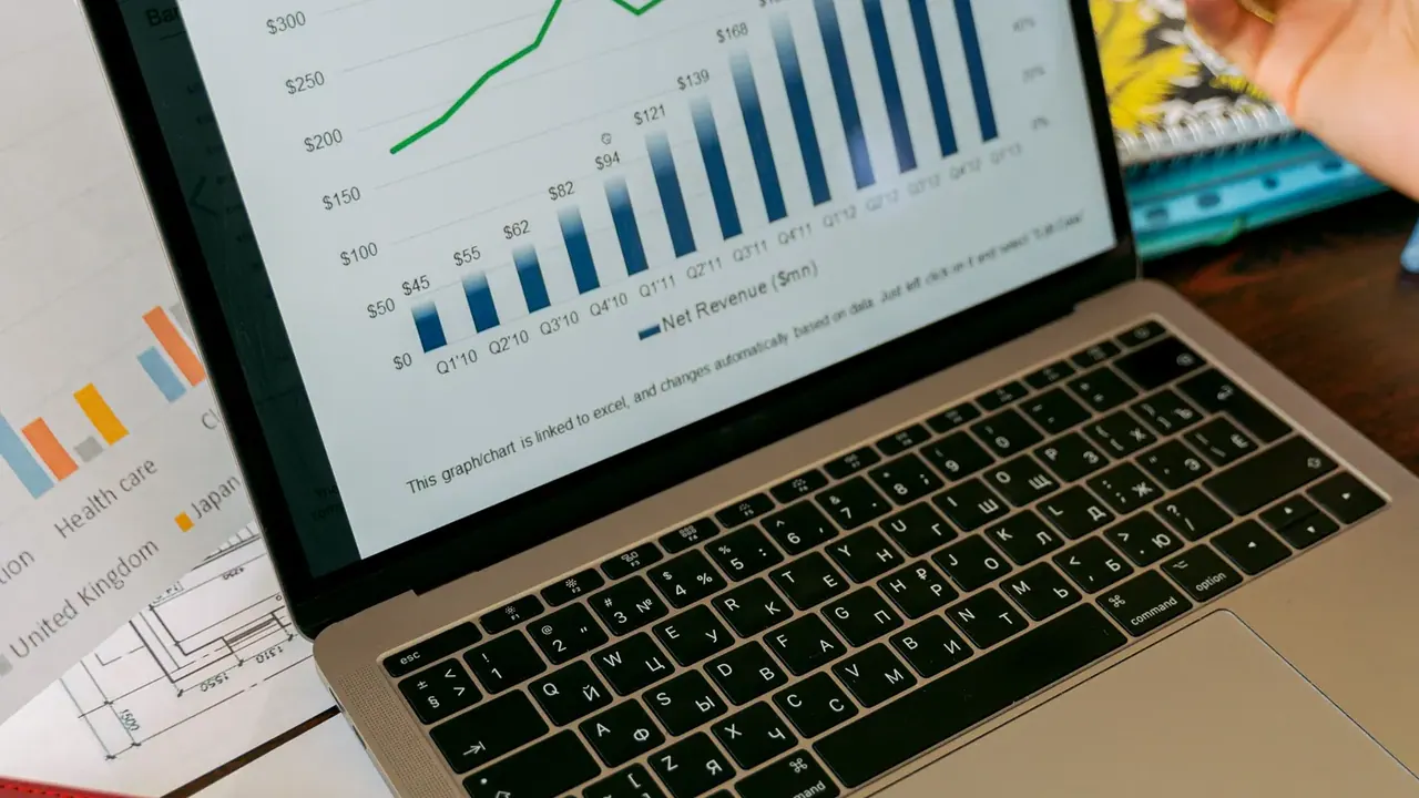 Pazaryeri satışında net kar hesaplamak için grafik ve finans analiz ekranı