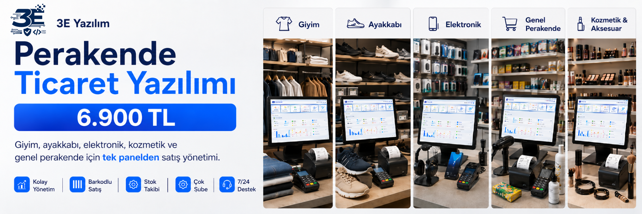 3E Perakende Ticaret Yazılımı ilk 1 ay ücretsiz kampanyası