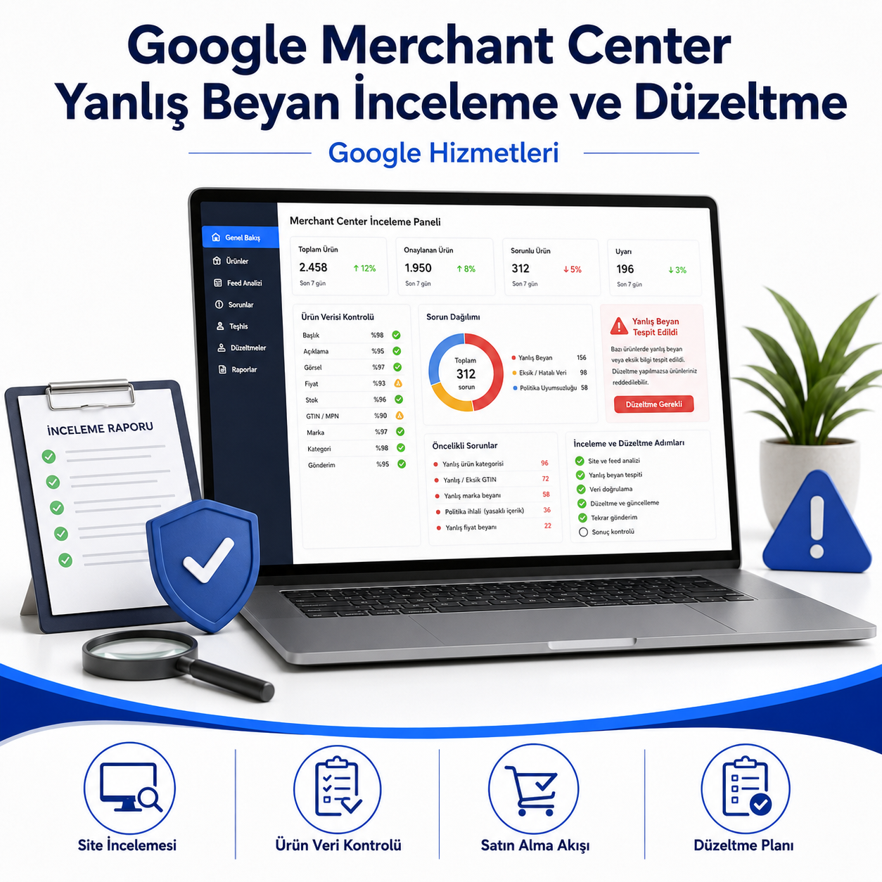 Google Merchant Center Yanlış Beyan İnceleme ve Düzeltme