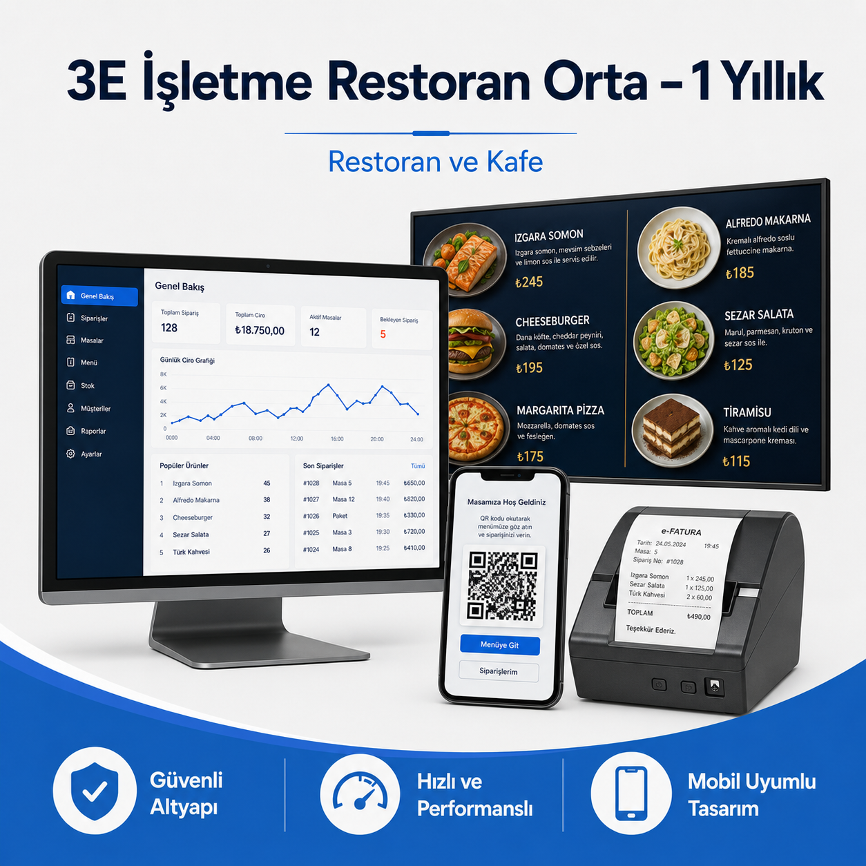 3E İşletme Restoran Orta – 1 Yıllık