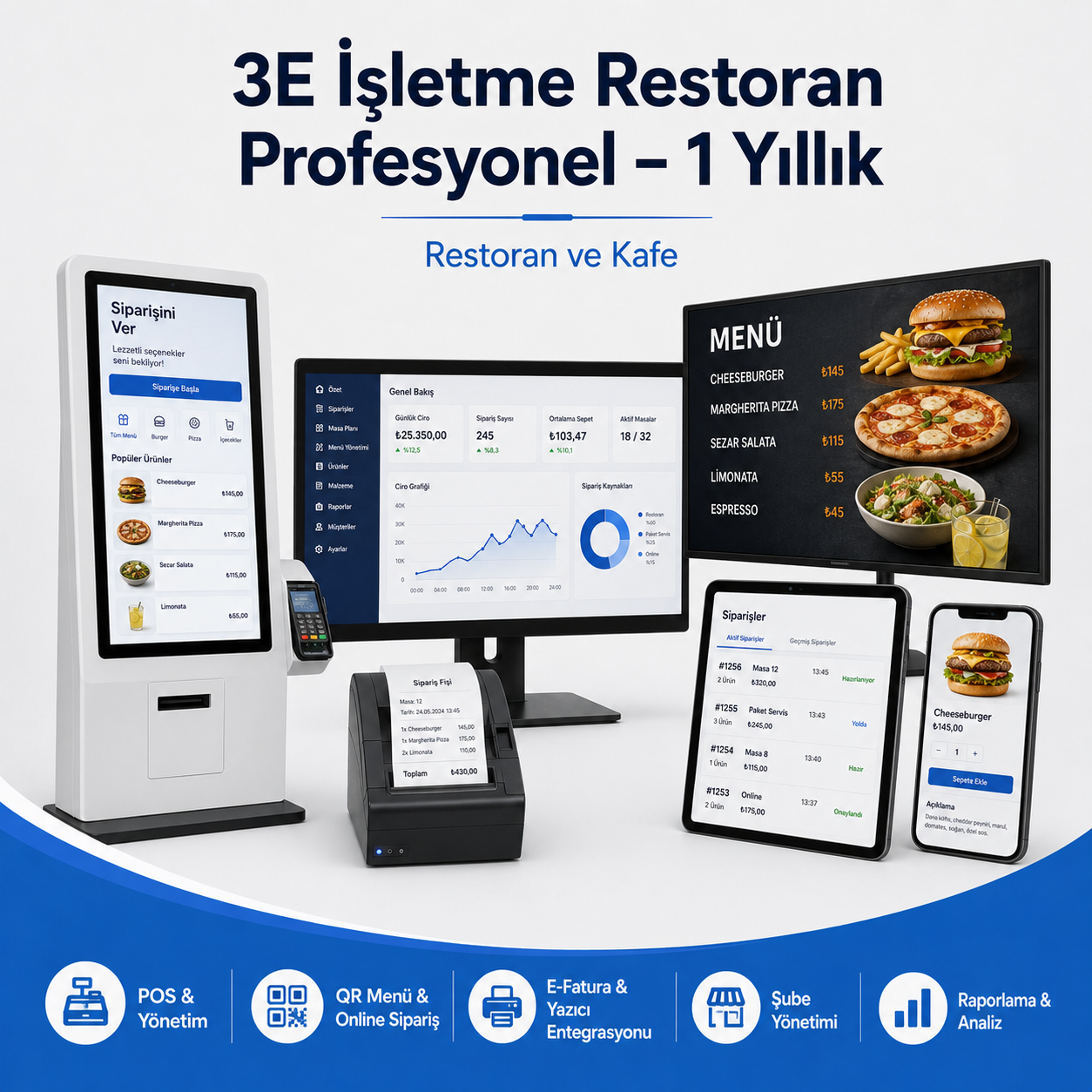 3E İşletme Restoran Profesyonel – 1 Yıllık